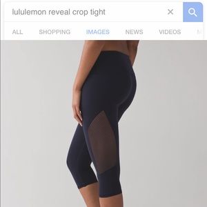 Lululemon Reveal Crop size 4 black